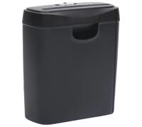 INLIFE Déchiqueteuse de Papier 6 Feuilles à Coupe en Bandes Noir