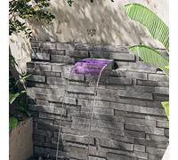 INLIFE Déversoir pour Cascade avec LED RVB INOX 30 cm