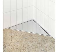 INLIFE Drain de Douche Triangle 2 en 1 Argenté 32 x 32 x 7,5 cm