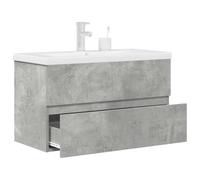 INLIFE Ensemble de Meubles de Salle de Bain 2 pcs Gris béton-3324915