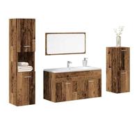 INLIFE Ensemble de Meubles Salle de Bain 4 pcs Bois d'ingénierie-3328589