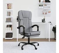 INLIFE Fauteuil inclinable de Bureau Gris Clair Tissu-349617