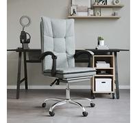 INLIFE Fauteuil inclinable de Bureau Gris foncé Tissu-349752