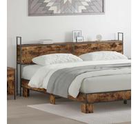 INLIFE Headboard de Rangement avec Station de Charge Chêne fumé 200 cm