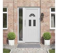 INLIFE Jardinière 2 pcs Blanc 30 x 30 x 30 cm Acier