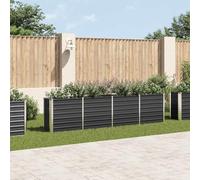 INLIFE Jardinière 320x40x77 cm Acier galvanisé Anthracite