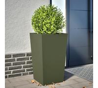 INLIFE Jardinière Vert Olive 45x45x75 cm Acier