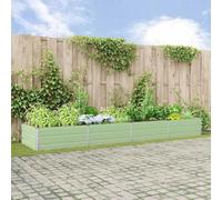 INLIFE Jardinière Vert Pastel 195 x 100 x 45 cm Acier galvanisé-42018275