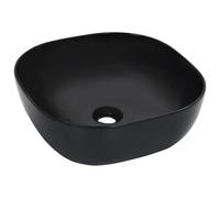 INLIFE Lavabo 42,5x42,5x14,5 cm Céramique Noir