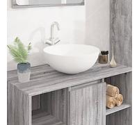 INLIFE Lavabo Blanc 36x15 cm céramique Rond