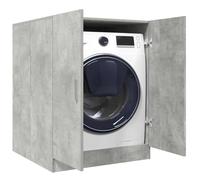 INLIFE Meuble pour Machine à Laver Gris béton 70,5x71,5x91,5 cm