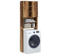 INLIFE Meuble pour Machine à Laver Vieux Bois 64x25,5x190 cm-856649