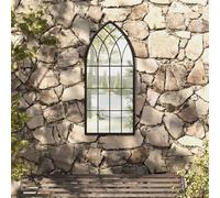 INLIFE Miroir de Jardin Noir 100x45 cm Fer pour Utilisation extérieure