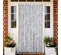 INLIFE Moustiquaire Blanc et Gris 90x220 cm Chenille