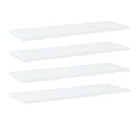 INLIFE Panneaux de bibliothèque 4 pcs Blanc Bois d’ingénierie-805218
