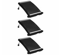 INLIFE Panneaux de Chauffage Solaire de Piscine courbés 3pcs 72,5x46cm