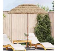 INLIFE Parasol de Plage Marron Ø 160 x 196 cm Acier-42006676
