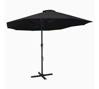 INLIFE Parasol d'extérieur et Poteau en Aluminium 460x270 cm Noir