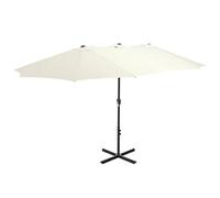INLIFE Parasol d'extérieur et Poteau en Aluminium 460x270 cm Sable