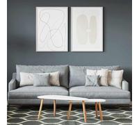 INLIFE Peinture Murale Gris 16,5 x 16,5 x 15,9 cm Impression murale-4008517