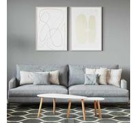 INLIFE Peinture Murale Gris 16,5 x 16,5 x 15,9 cm Impression murale-4008521