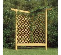 INLIFE Pergola d'angle avec Banc 166x81x174 cm Bois de pin imprégné