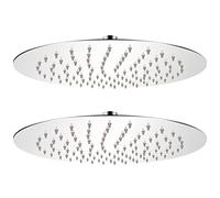 INLIFE Pomme de Douche Plongeante 2 pcs Acier Inoxydable Ø 25 cm