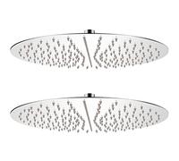 INLIFE Pomme de Douche Plongeante 2 pcs Acier Inoxydable Ø 40 cm