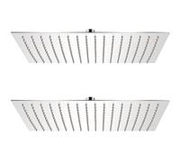 INLIFE Pomme de Douche Plongeante 2 pcs Acier Inoxydable 30x40 cm