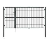 INLIFE Portillon avec poteaux Acier 350 x 140 cm Anthracite
