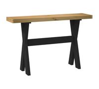 INLIFE Table Console NOAIN Pieds en Forme de X 120x30x75 cm Massif pin