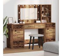 INLIFE Table de Toilette avec tiroir 3 pcs Marron 40 x 41 x 135 cm-3334216