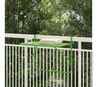 INLIFE Table Suspendue de Balcon Vert 60 x 39 x 65 cm Acier