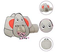 INLIFE Tente de Jeu pour Enfants 250 balles Éléphant Gris 174x86x101cm-3107741