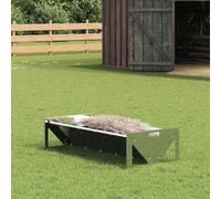 INLIFE Trough d'alimentation pour Le bétail Argent 108 x 50 x 28 cm
