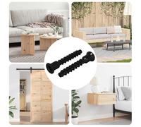 INLIFE Vis à tête de Capuchon à Douille 2 pcs Noir 7 x 40 mm Fer