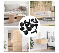 INLIFE Vis de Manchon 12 pcs Noir M4 x 10 mm Fer