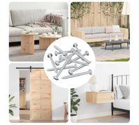 INLIFE Vis en Bois 12 pcs Argenté 9,8 x 53 mm Acier