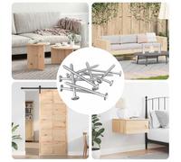 INLIFE Vis en Bois 12 pcs Argenté M6 x 70 mm Acier-864392