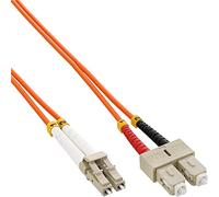 InLine 0.5m, LC/SC câble de Fibre Optique 0,5 m OM2 Orange