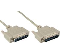 InLine® 11119M Câble sériel, 25 broches mâle / mâle, encapsulé, affecté 1:1, 10m