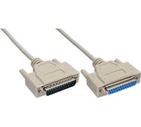 InLine® 11422M Rallonge sérielle, 25 broches mâle / femelle, encapsulé, affecté 1:1, 1,8m