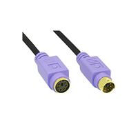 InLine 13342W câble PS/2 2 m Noir - Câbles PS/2 (2 m, Male connector / Female connector, Noir)
