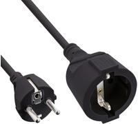InLine 16403 Rallonge électrique avec Contact de Protection Noir 3 m