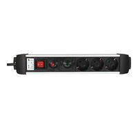 InLine 16431A, rallonge avec 3 Prises AC, 3500 W, Noir, 1,5 m