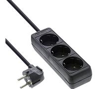 InLine 16433 Multiprise 3 Prises avec Contact de Protection Noir 3 m