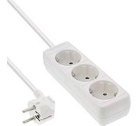 InLine 16435W Multiprise 3 Prises avec Contact de Protection Blanc 5 m