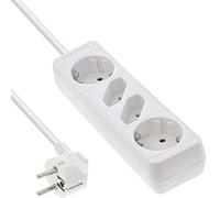 InLine 16443W Multiprise 4 prises, 2 prises de terre et 2 prises Euro Blanc 3 m
