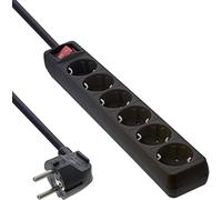 InLine 16465T Multiprise 6 Prises avec Interrupteur Noir 5 m