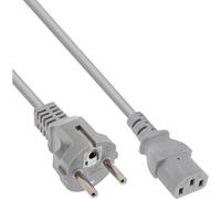 InLine 16647D câble électrique Gris 5 m Coupleur C13 CEE7/7 - Cables électriques (5 m, Male connector / Female connector, Coupleur C13, CEE7/7, Gris)